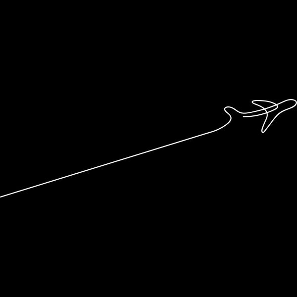 MINIMALIST LINE WITH AIRPLANE DESIGN (WHITE) Thumbnail